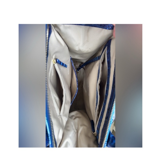 Brahmin Blue Woven Leather Tote - Picture 14 of 16